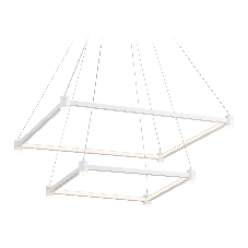 Подвесной светодиодный светильник Ambrella light FL5595/2+8 WH белый 60W 3000K/4200K/6400K 600*600*1300 (без ПДУ)