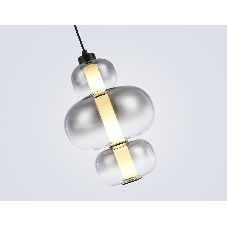 Подвесной светодиодный светильник Ambrella light LH11057 BK/SM черный/дымчатый 18W 3000K D230*350