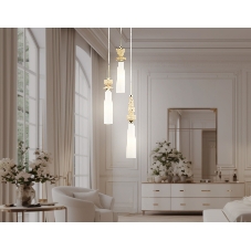Светильник Ambrella light LH75367/3 GD/WH золото/белый G9*3 max 28W D270*1500