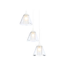 Светильник Ambrella light TR3553/3 WH/CL/FR белый/прозрачный/белый матовый E27/3 max 40W D340*800