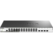 Коммутатор D-Link DGS-1210-28XS/ME/C1A, 24×1 Гбит/с SFP + 4×10 Гбит/с SFP+, управляемый