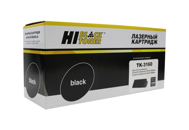 Тонер-картридж Hi-Black (HB-TK-3160) для Kyocera-Mita P3045dn/P3050dn/P3055dn, 12,5K (с/ч)