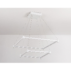 Подвесной светодиодный светильник Ambrella light FL5595/2+8 WH белый 60W 3000K/4200K/6400K 600*600*1300 (без ПДУ)