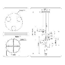 Светильник Ambrella light LH75367/3 GD/WH золото/белый G9*3 max 28W D270*1500