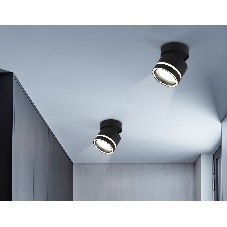 Светильник Ambrella light TA1445 BK/FR черный/белый матовый GX53 max 12W D85*90