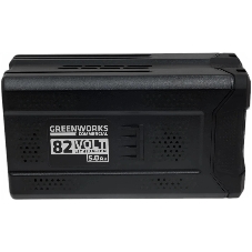 Аккумулятор GreenWorks 82V (модель G82B5) (2914607) - это литий ионная (Li-ion) батарея, силой тока 5 ампер/час и выполненная по самым передовым технологиям.Применяется в линейке всех устройств Greenworks 82V Coммercial.Аккумулятор состоит из ячеек производства японской компании LG. Ячейки этого производителя обладают самыми высокими показателями по емкости и выдаваемому напряжению, и относятся к классу A++. Батарея снабжена специальной платой управления, благодаря которой ячейки заряжаются и разряжаются равномерно и одновременно, что значительно продлевает срок жизни аккумулятора (среднее время 7 лет), а также отсутствует эффект потери мощности инструмента при разряде. Для надежной работы аккумулятор снабжен чипом, который защищает его от перезаряда, перегрева и глубокого разряда.Благодаря высокотехнологичным ячейкам, плате управления и защитному чипу, аккумулятор обладает долгим сроком службы - до 2000 циклов заряда-разряда. Корпус - ударопрочный, с прорезинен