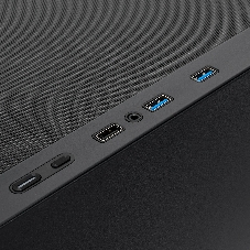 Компьютерный корпус без блока питания HSPD M320, Mesh Mini-tower, черный, slide TG, 0.45 SPCC, 2x140мм ARGb+1x120мм ARGb mATX, mITX 160/340/184мм 2x2.5