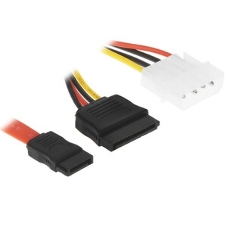 Комплект кабелей SATA Cablexpert CC-SATA-N, интерфейсный (48 см) 7pin/7pin и питания (15 см) 4pin/15pin, медь, пакет