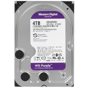 Жесткий диск HDD WD Purple 4Tb 5400rpm SATA 256Mb 3.5