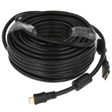 Кабель Cablexpert HDMI CC-HDMI4-20M, 19M/19M, v2.0, медь, позол.разъемы, экран, 20м, черный, пакет