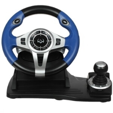 Руль черный SVEN GC-W600 (виброотдача, педали, джойстик, 12 кн., USB)