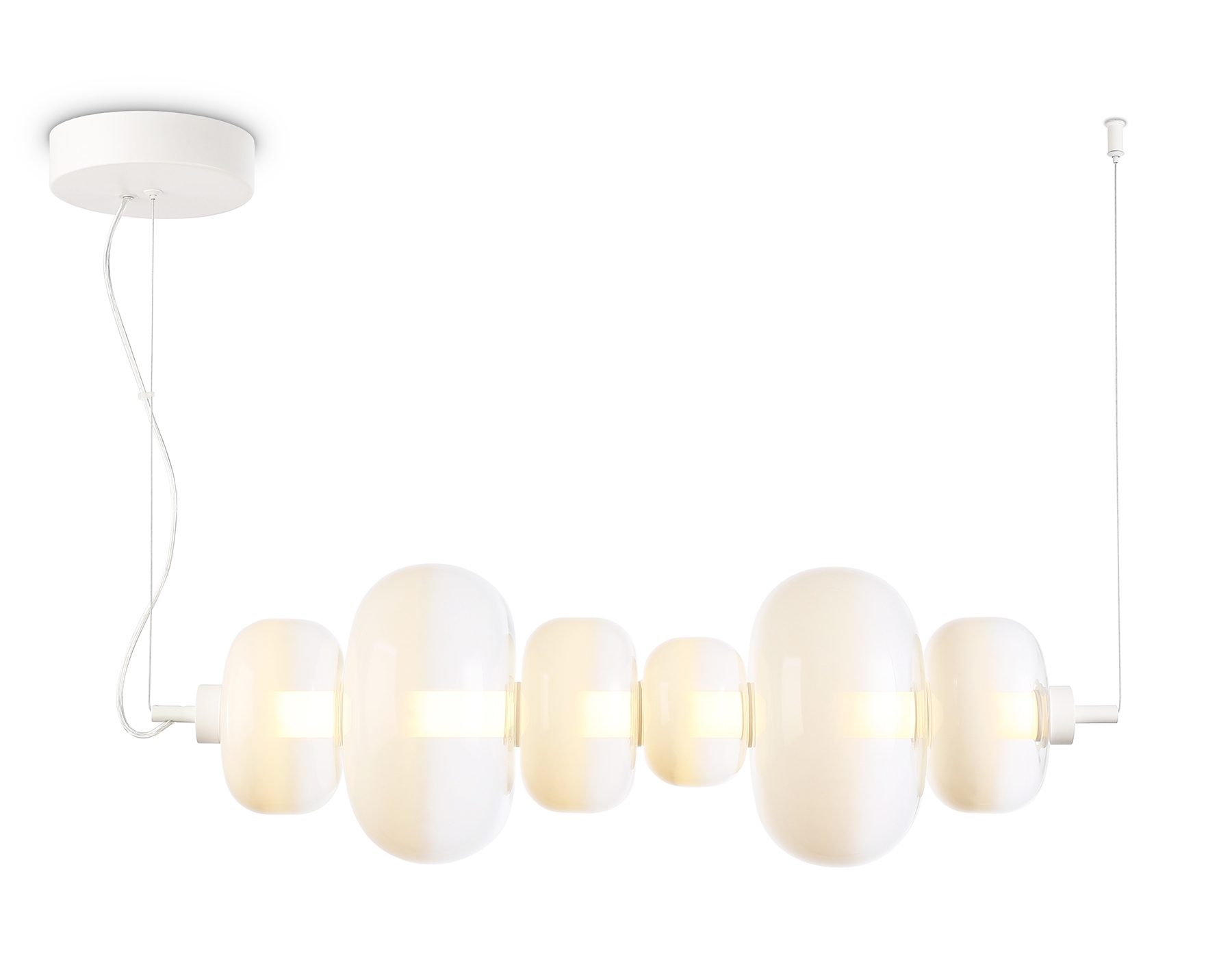 Подвесной светодиодный светильник Ambrella light LH11071 WH/FR белый/белый матовый 36W 3000K 745*230*230