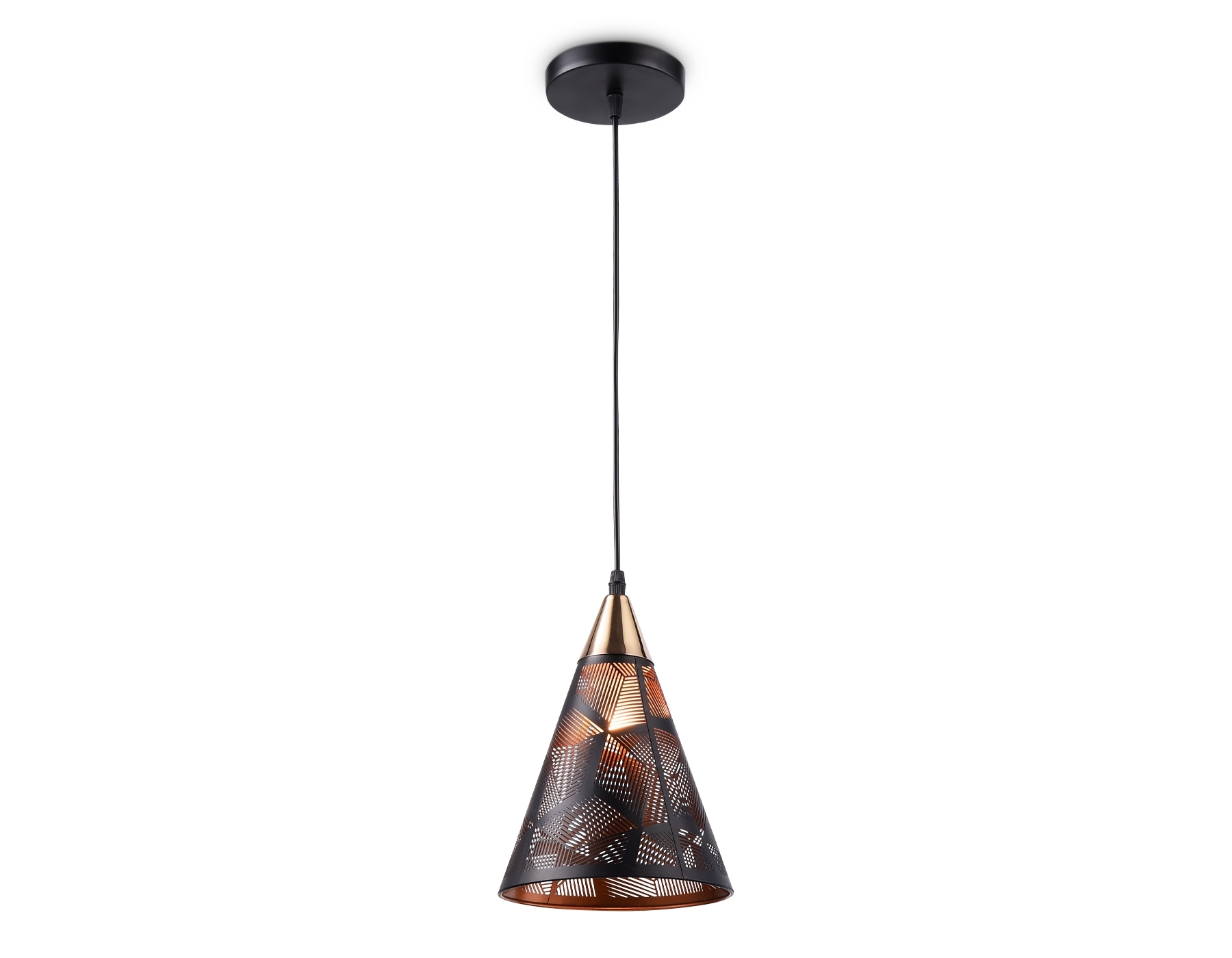Светильник Ambrella light TR8431 BK/FGD черный/золото E27 max 40W D180*800