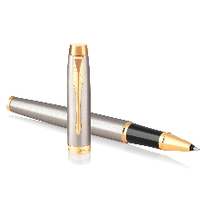 Ручка роллер Parker IM Core T321 (CW1931663) Brushed Metal GT, F, черные чернила, подарочная коробка