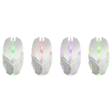 Мышь проводная Defender Cyber MB-560L белый, 1200 dpi, USB, кнопки - 3