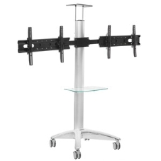 Arm media PT-STAND-15 (состоит из 2-х частей) black 1 шт/уп. Моб. стойка напол. для 2-х TV 26