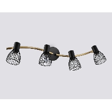 Светильник Ambrella light TR8662/4 BK/GD черный/золото E14/4 max 60W 760*100*170