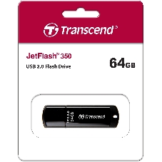 Флешка USB Transcend JetFlash 350 (TS64GJF350), 64Gb, USB 2.0, R/W 15/7, черный