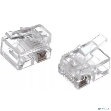 Коннектор ExeGate PL12-6P6C-100 RJ-12 телефонный разъем (6P6C), золотое напыление (100 шт)