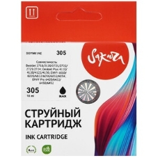 Картридж струйный Sakura 3YM61AE (№305 Black) для HP, черный, 10,6 мл., 240 к.