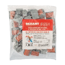 Универсальная клемма Rexant 5-проводная, серая (0,08-2,5/4 мм²) (40 шт./уп.)