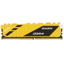 Оперативная память NETAC Shadow, DDR4, 8GB (1x8GB), 3200MHz, CL16, DIMM, с радиаторами, желтый