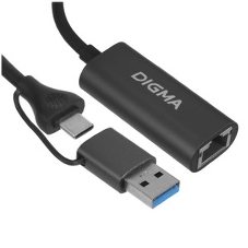 Сетевой адаптер Gigabit Ethernet Digma DLA-GEUC01 USB 3.0