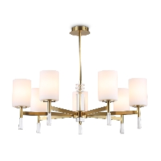 Люстра Ambrella light LH56263/7 BS/FR латунь/белый матовый E27/7 max 60W D750*590