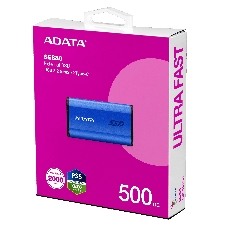 Внешний SSD ADATA External SE880, 500Gb, USB 3.2 Gen2 Type-C, R/W 2000/2000 MB/s, синий