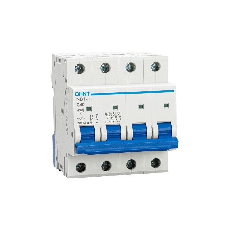 Выключатель автоматический CHINT NB1-63 4P 40A 6кА х-ка C