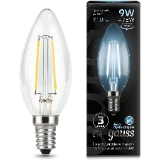 Лампа светодиодная Gauss Filament Свеча E14 9Вт 4100К