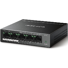 Коммутатор настольный Mercusys MS105GP с 5 гигабитными портами (4 порта PoE+)