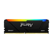 Оперативная память Kingston Fury Beast, DDR4, 32GB (1x32GB), 3200MHz, CL16, DIMM, с радиатором, RGB, черный