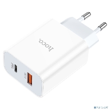 Сетевое зарядное устройство HOCO HC-66076 C97A/PD + QC 3.0/2 USB: Type-A + Type-C/Выход: 5V_9V_12V, 20W/белый