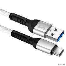 Кабель Defender USB кабель F167 TypeC 1м, 2.4А, ткань, пакет