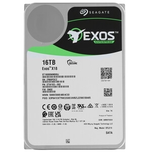 Жесткий диск HDD Seagate Exos X18 16Tb 7200rpm SATA 256Mb 3.5