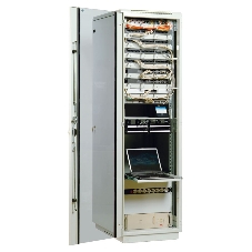 Шкаф телеком. напольный 42U (600x800) дверь стекло (ШТК-М-42.6.8-1ААА) (3 коробки)