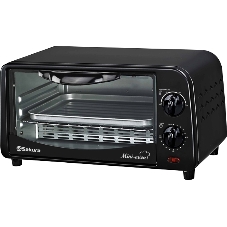 Мини печь Sakura SA-7018B черный, 10 л, мощность 1000 Вт, 2 кварц.нагреват.элемента, регулировка температуры 100-250С, 30-минутный таймер со звонком, световой индикатор работы, противень, решетка Мини печь Sakura SA-7018B черный, 10 л, мощность 1000 Вт, 2 кварц.нагреват.элемента, регулировка температуры 100-250С, 30-минутный таймер со звонком, световой индикатор работы, противень, решетка