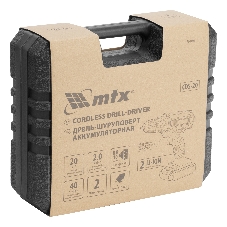 Дрель-шуруповерт MTX CDS-20, 20 В, 2 Ач, 40 Нм, щеточный