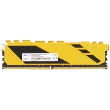 Оперативная память NETAC Shadow, DDR4, 8GB (1x8GB), 3200MHz, CL16, DIMM, с радиаторами, желтый
