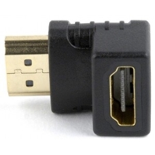 Переходник Cablexpert HDMI-HDMI 19F/19M, угловойсоединитель 90 градусов, золотые разъемы (A-HDMI90-FML)