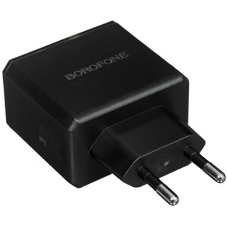 Сетевое зарядное устройство BOROFONE (6941991110689) BAS32A 1USB+1Type-C 3.0A QC3.0 PD 30W, черный