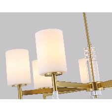 Люстра Ambrella light LH56263/7 BS/FR латунь/белый матовый E27/7 max 60W D750*590