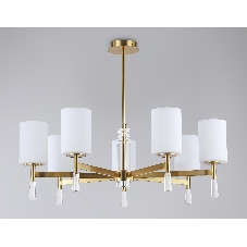 Люстра Ambrella light LH56263/7 BS/FR латунь/белый матовый E27/7 max 60W D750*590