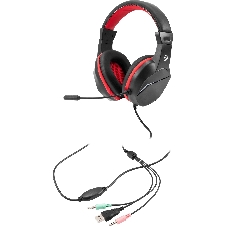 Гарнитура Oklick HS-L335G чёрный, проводная, USB-C/3.5 мм