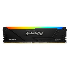 Оперативная память Kingston Fury Beast, DDR4, 32GB (1x32GB), 3600MHz, CL18, DIMM, с радиатором, RGB, черный
