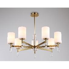 Люстра Ambrella light LH56263/7 BS/FR латунь/белый матовый E27/7 max 60W D750*590