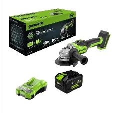 Углошлифовальная машина Greenworks GD24AG 758Вт 10500об/мин рез.шпин.:M14 d=125мм (3200207CUH)
