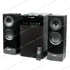 Колонки Dialog W-3000 Cherry 2.1, 60W RMS, 2 колонки+сабвуфер, дерево