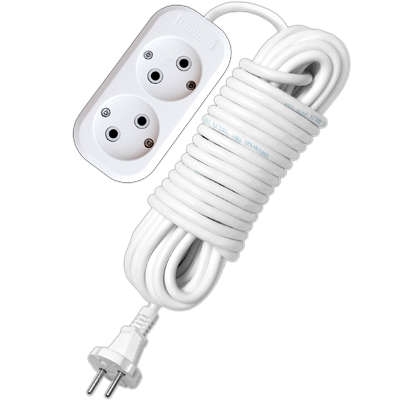 Удлинитель 2х10 м без заземл. 10А IP20 Е-202 АБС-пл. ПВС 2х0.75 UNIVersal 9634265
